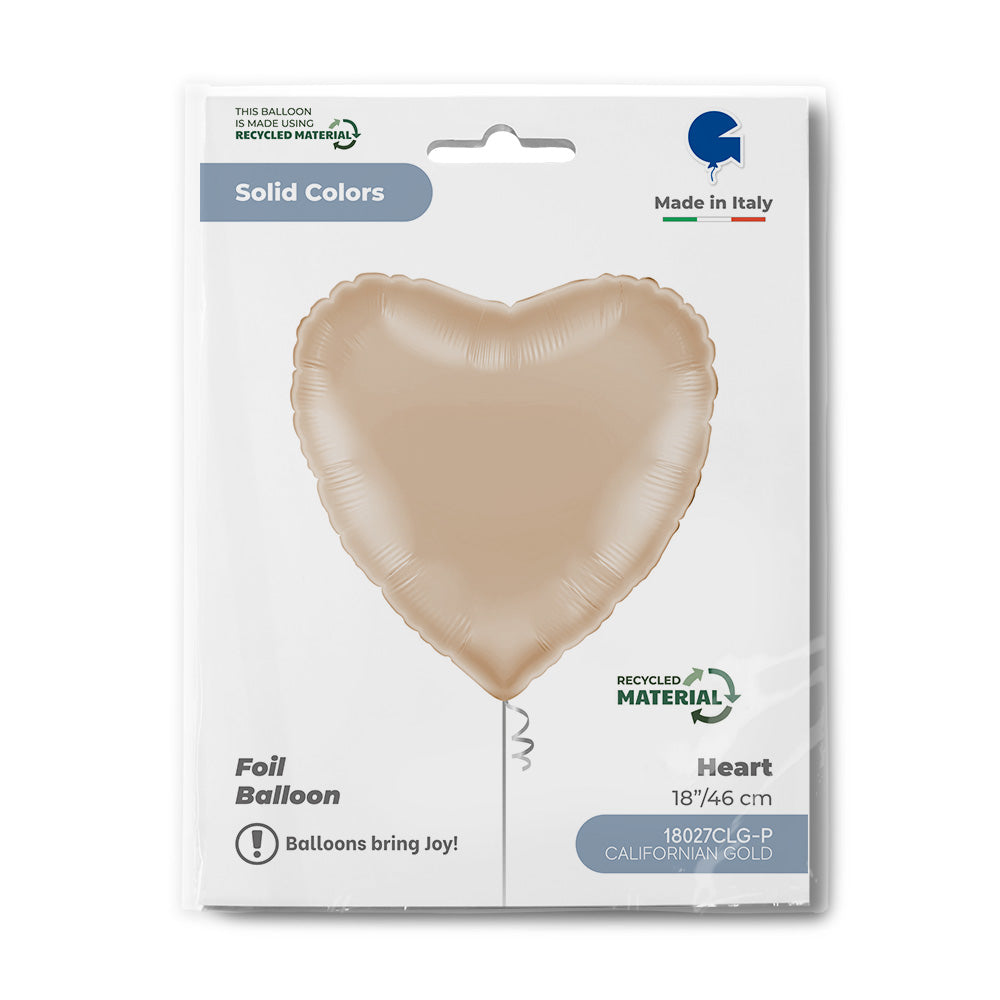 Heart 18inc Californian Gold