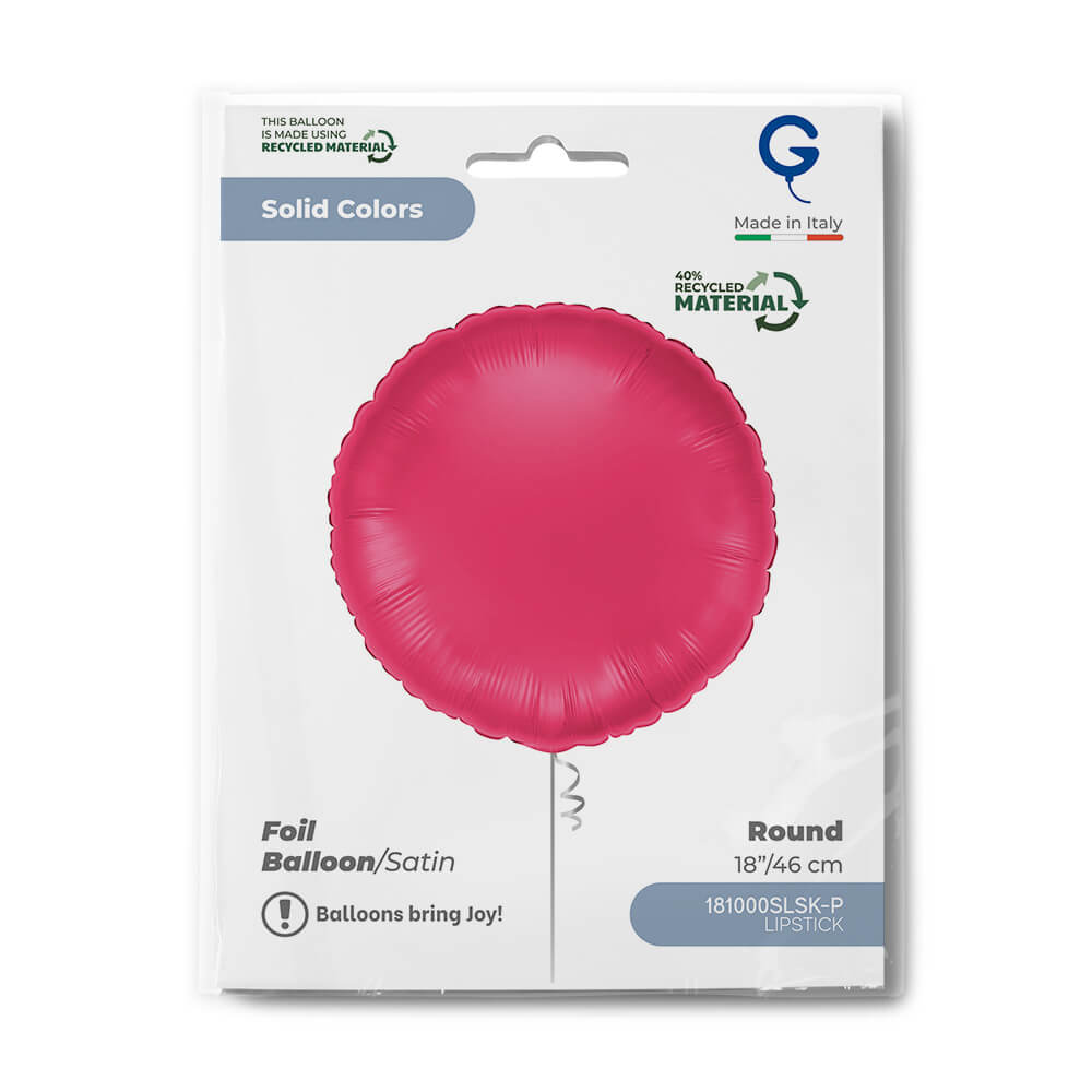 Round 18inc Satin Lipstick Single Pack