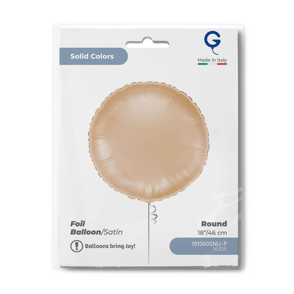 Round 18inc Satin Nude Single Pack