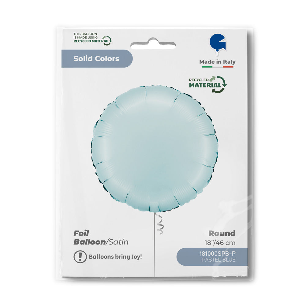 Round 18inc Satin Pastel Blue