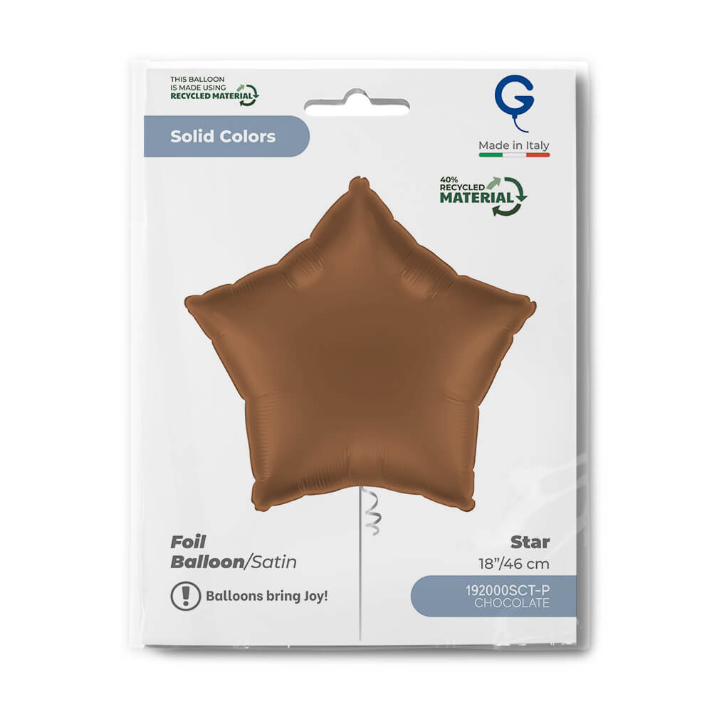 Star 18inc Satin Chocolate Single Pack