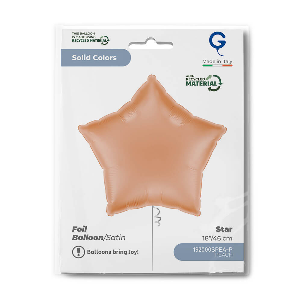 Star 18inc Satin Peach Single Pack