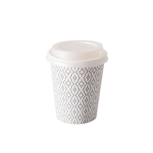 Duni Cup 24cl Paper Cup wave & Lid (Pack of 8)