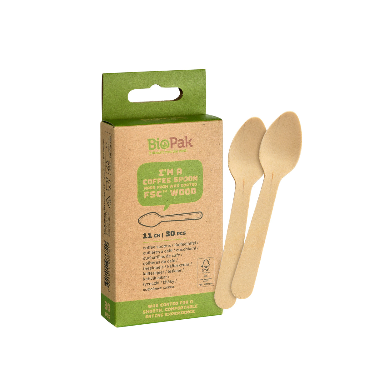 BioPak Grand Coffee Spoon 11cm (Pack of 30)