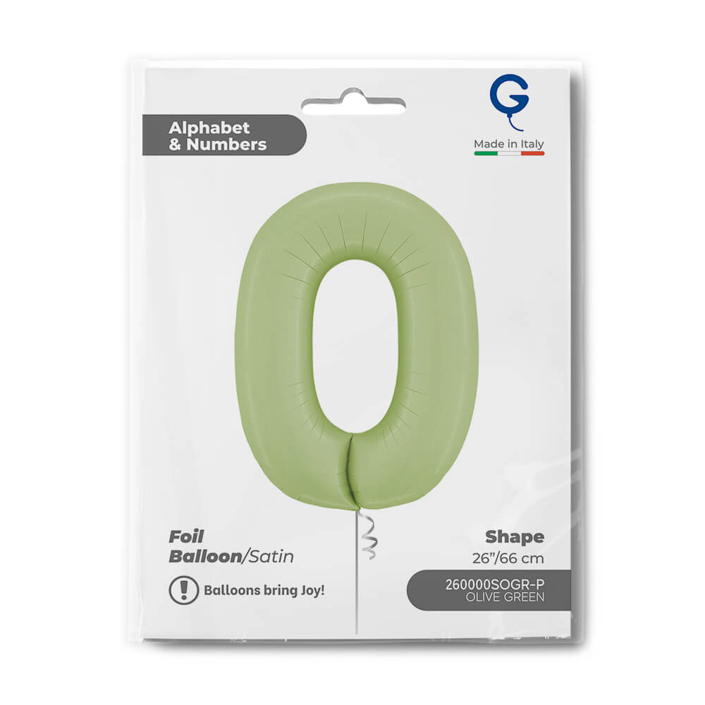 Number 0 Satin Olive Green 26inc Single Pack