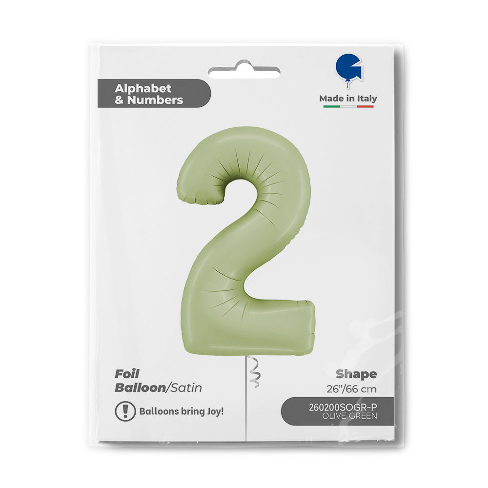 Number 2 Satin Olive Green 26inc