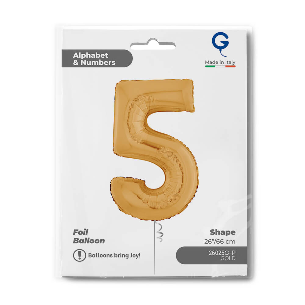 Number 5 Gold 26"