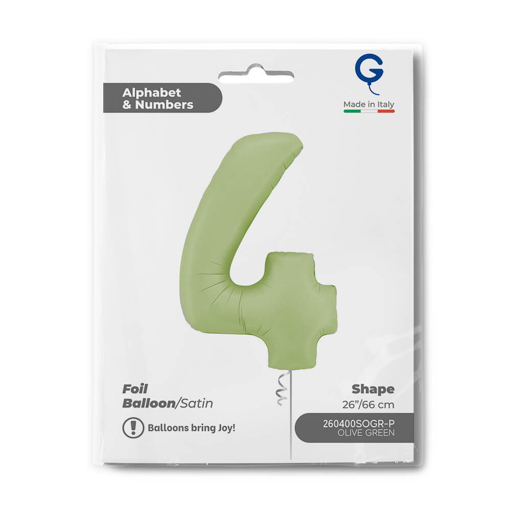 Number 4 Satin Olive Green 26inc Single Pack