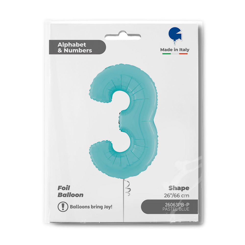 Number 3 Pastel Blue 26inc