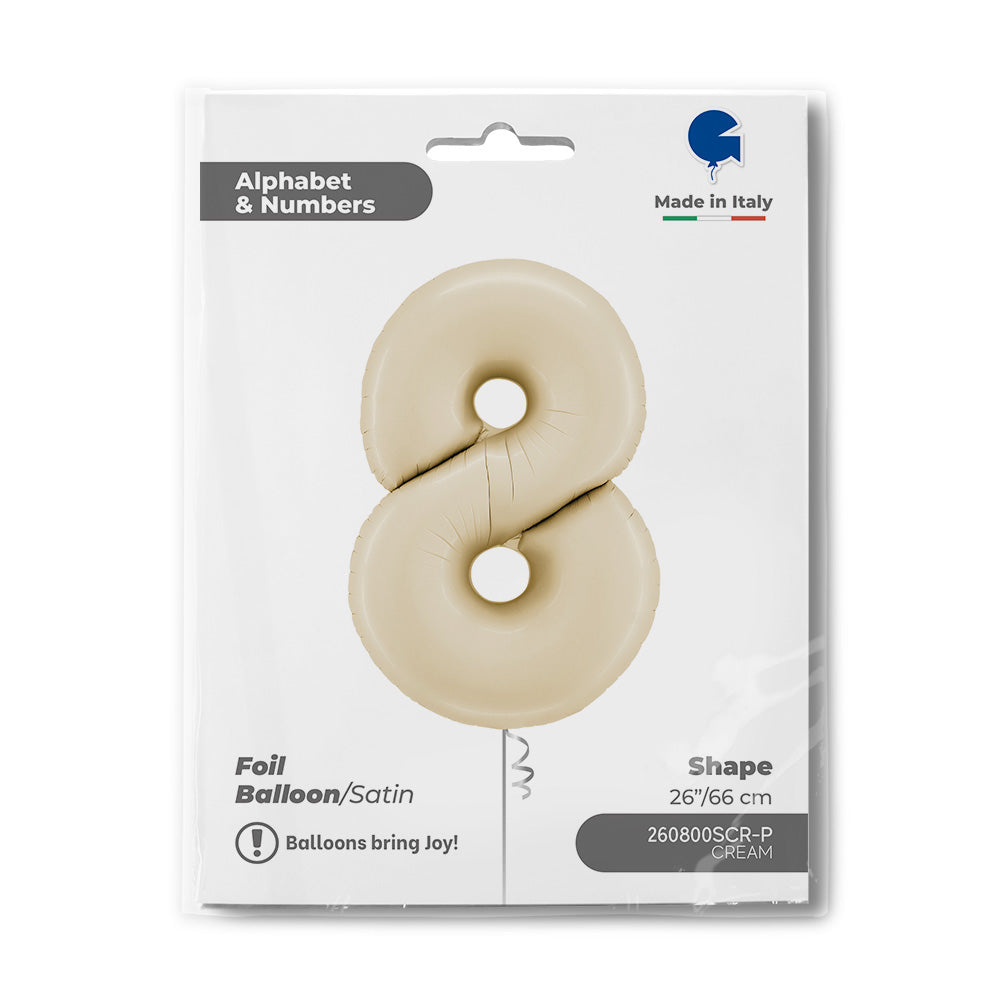 Number 8 Satin Cream 26inc