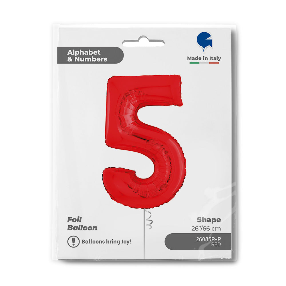 Number 5 Red 26inc