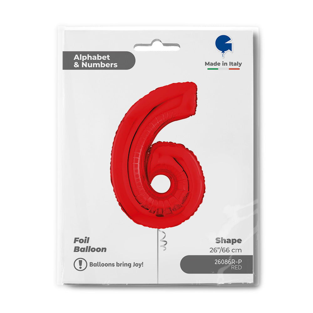 Number 6 Red 26inc