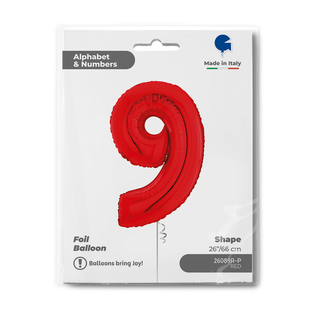Number 9 Red 26inc