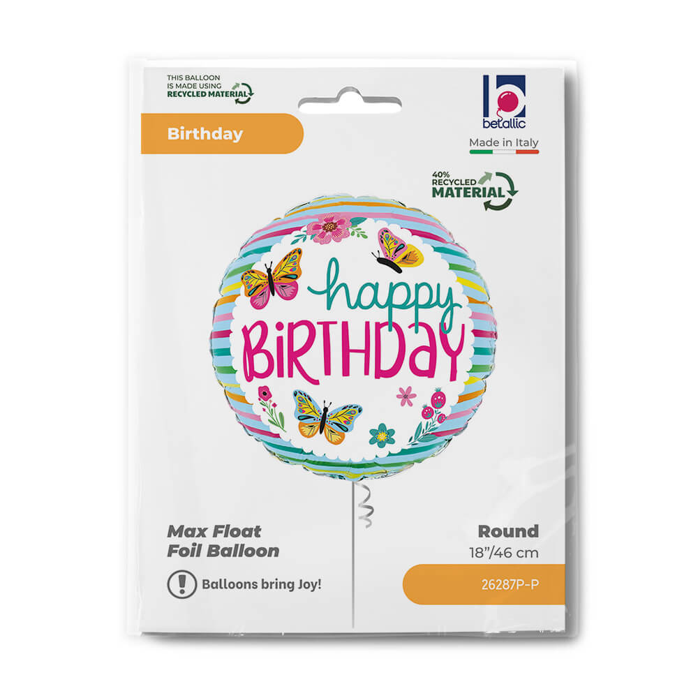 Bday Colorful Butterflies Single Pack