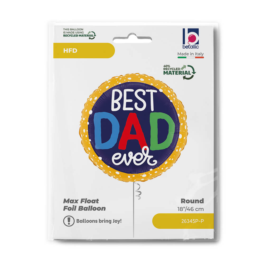 18" M Best Dad Ever Bubbles