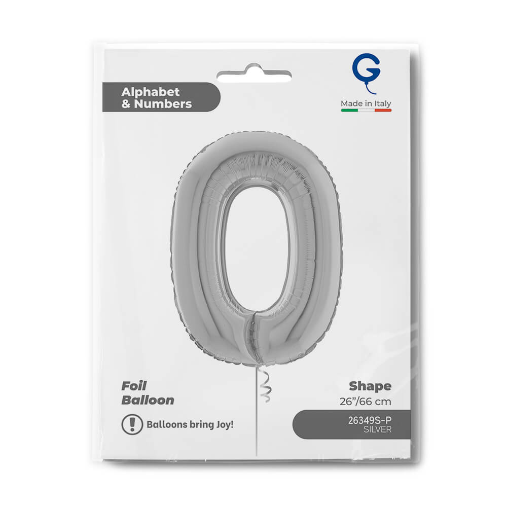 Letter O silver 26" Balloon