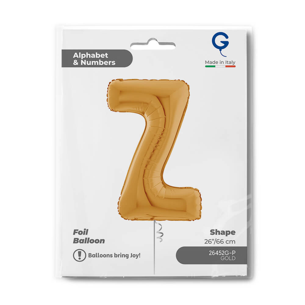 Letter Z gold 26" Balloon