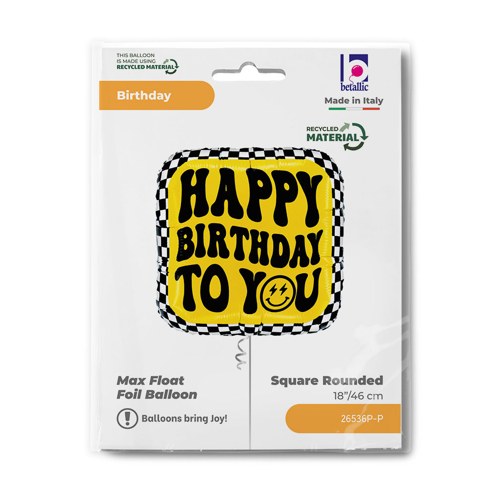 SR18 Smiley Checkerboard Birthday