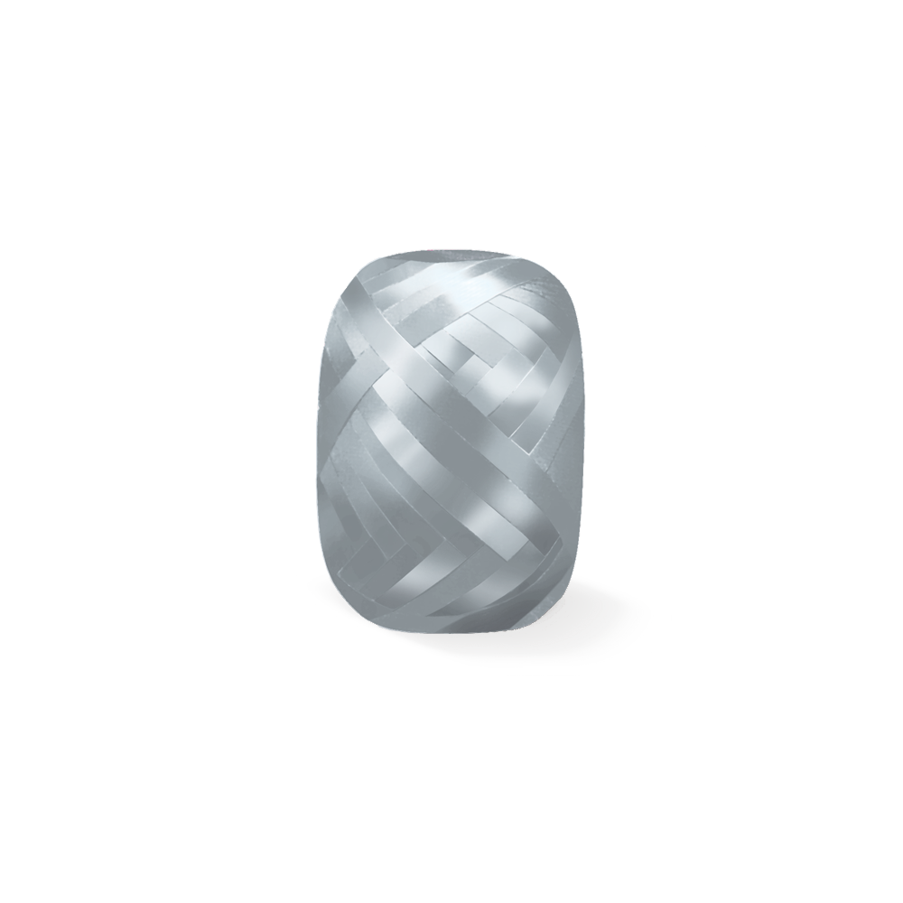 Silver Ribbon 20m x 5mm silver decorative ribbon roll for gifts, balloons and party decor