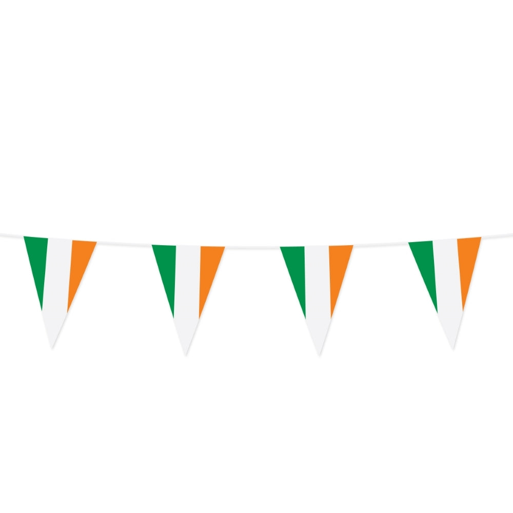Bunting PE 10m Ireland size flags: 20x30cm