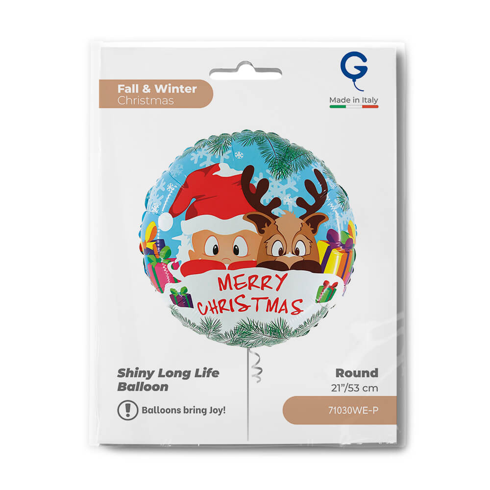 Santa and Reindeer 21" M Wonderloons