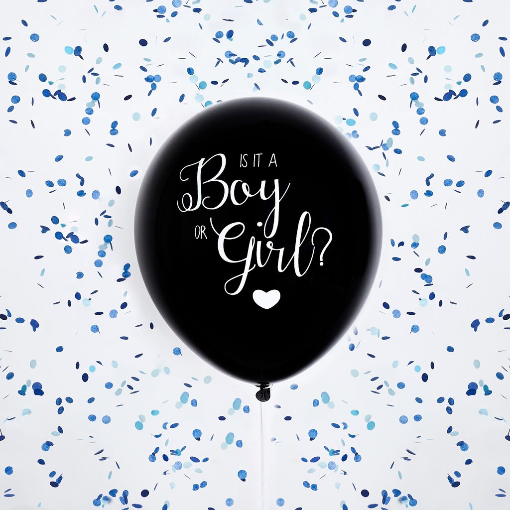 Black Gender Reveal 18" Latex Balloon - Pink 1 Pack