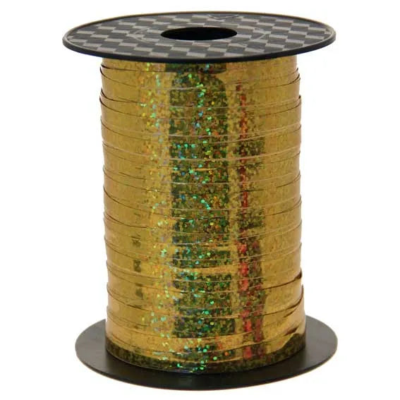 Gold Holographic Curling Ribbon 5mmx250m