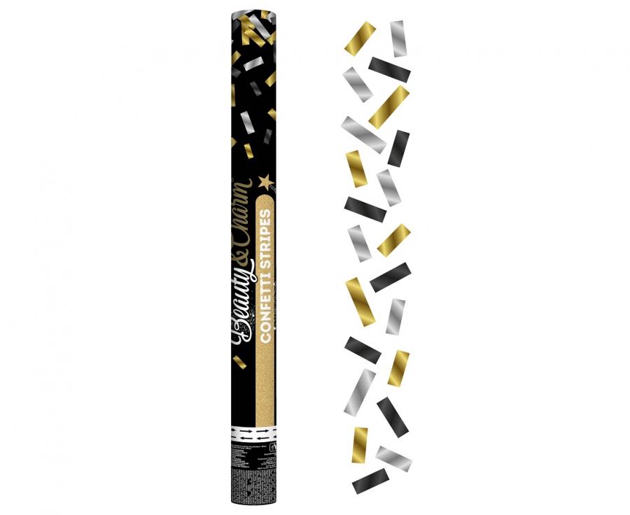 Canon confetti B&C gold-silver-black foil mix (60 cm)
