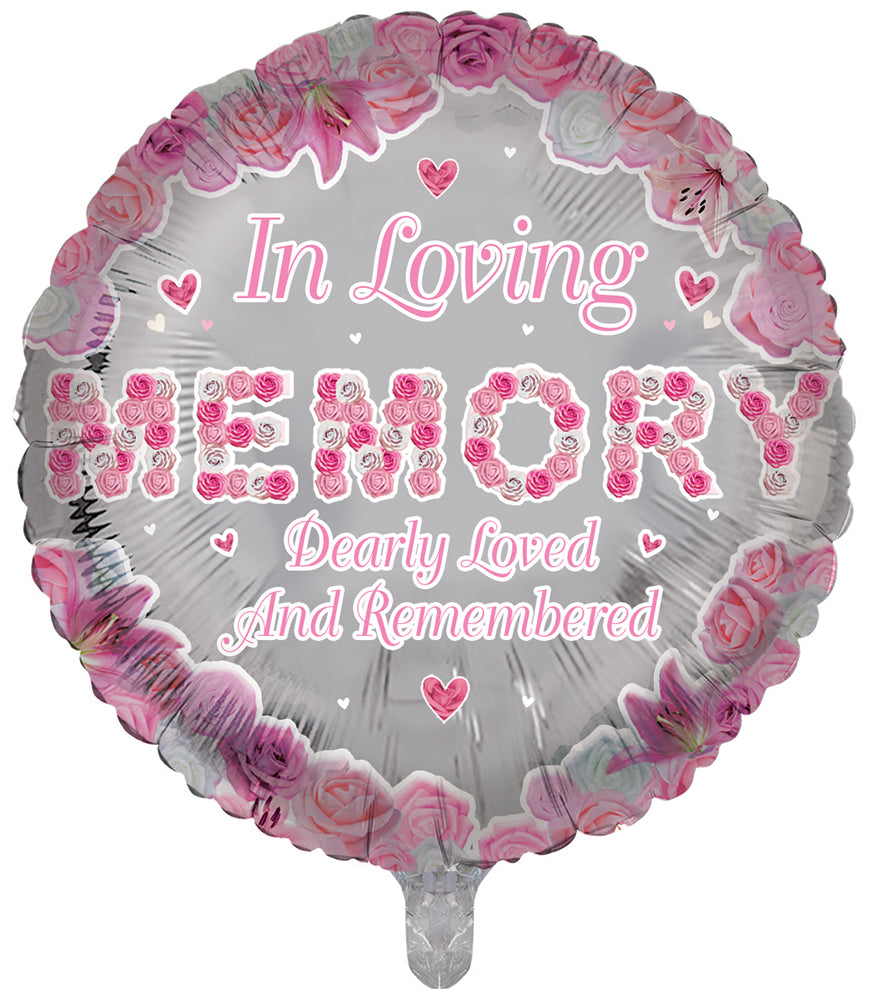 In Loving Memory Pink Round