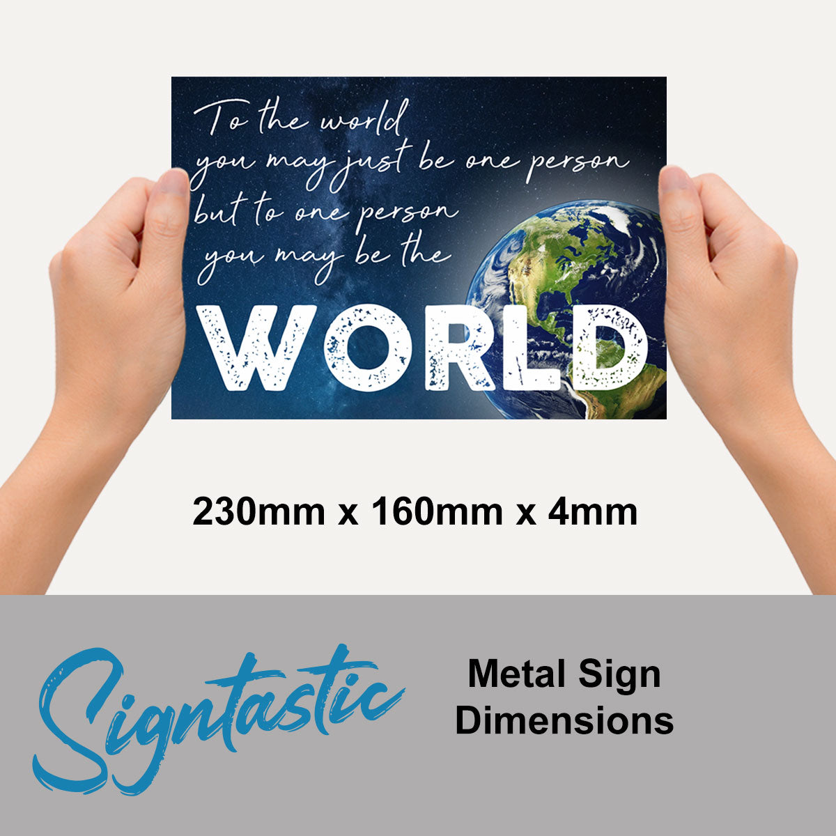 To the World Classic Sign