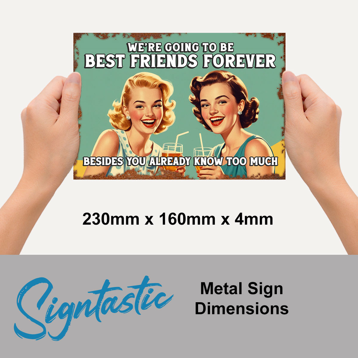 We Are Going to Be Best Friends Forever Vintage Sign