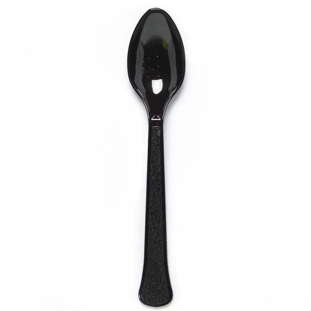 Charcoal Plastic Spoons (24)