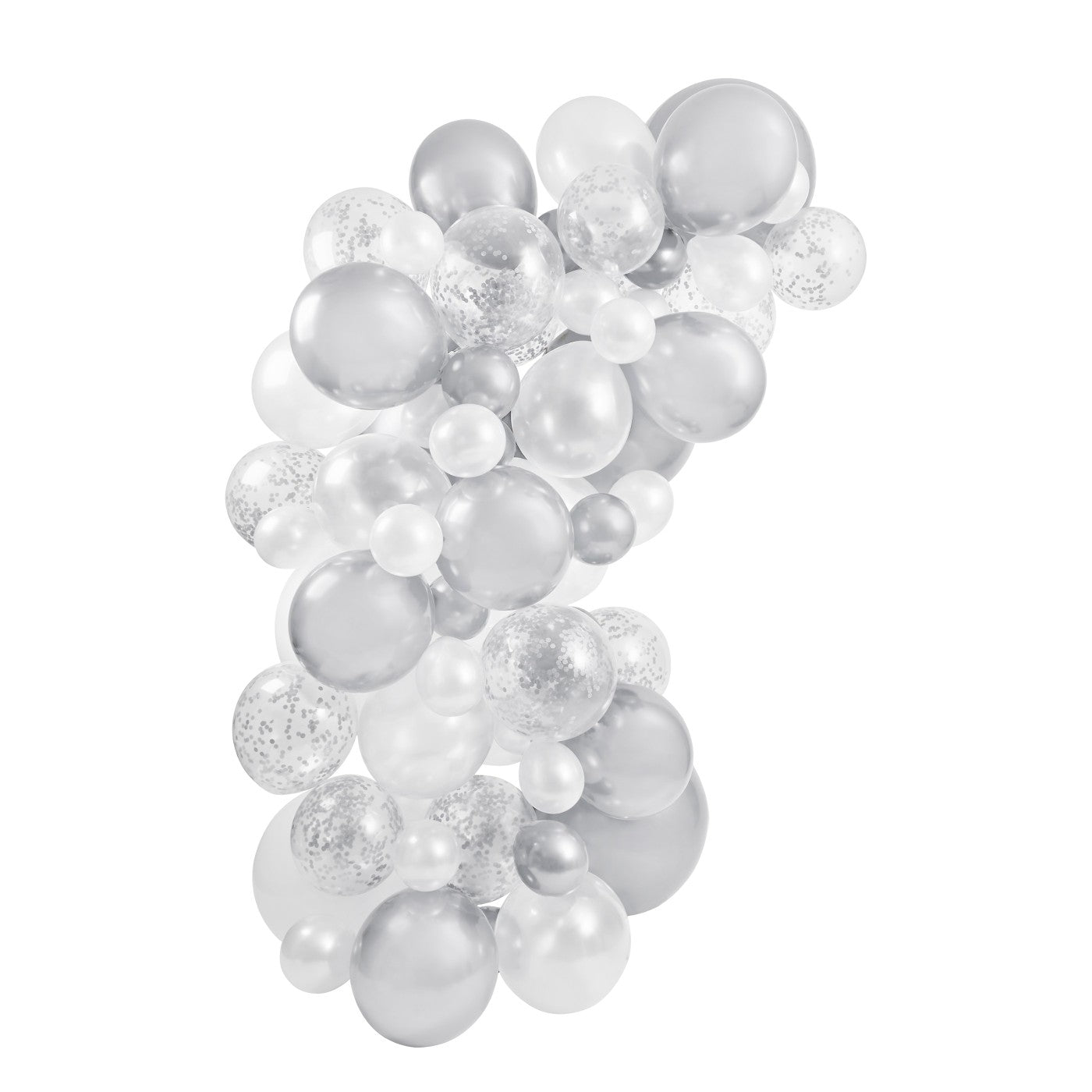 BALLOON ARCH KIT PK 64 SILVER
