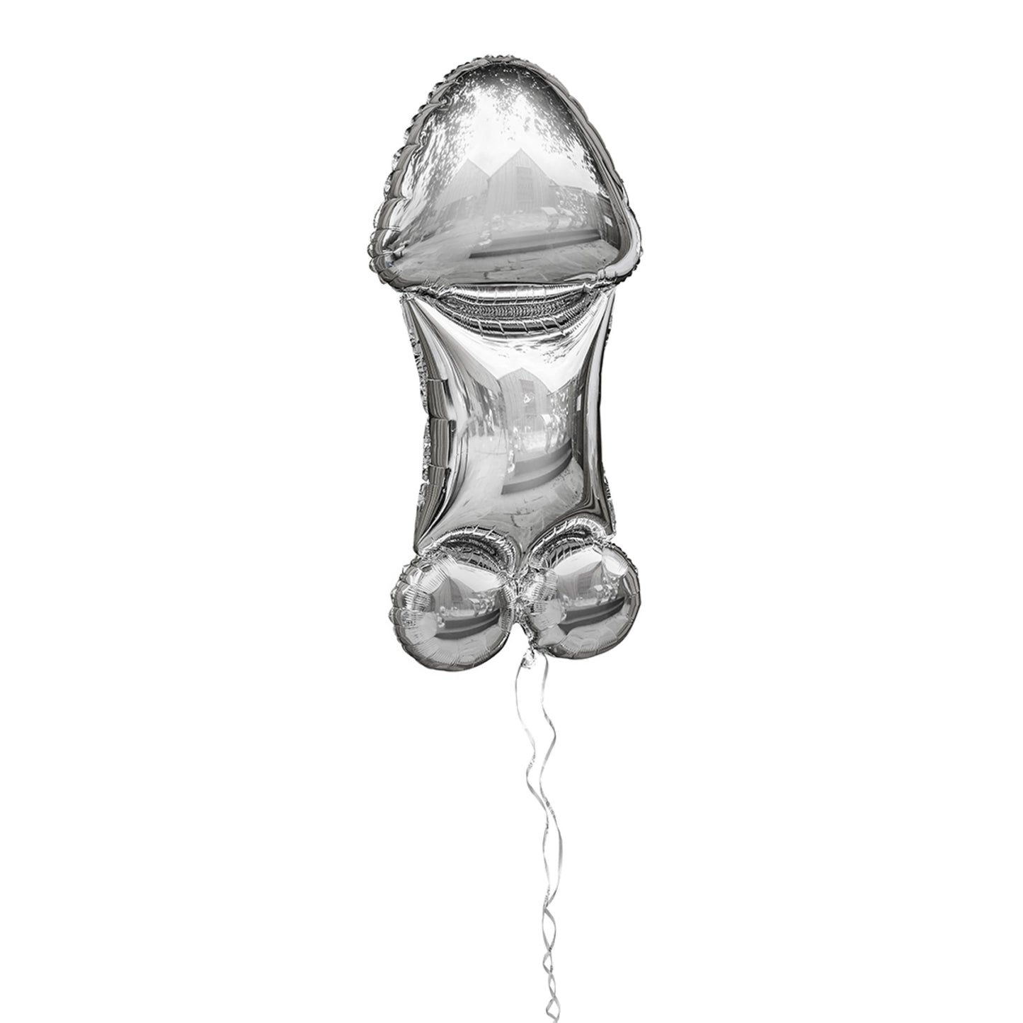 Silver Jumbo D*ck 40" Foil Balloon