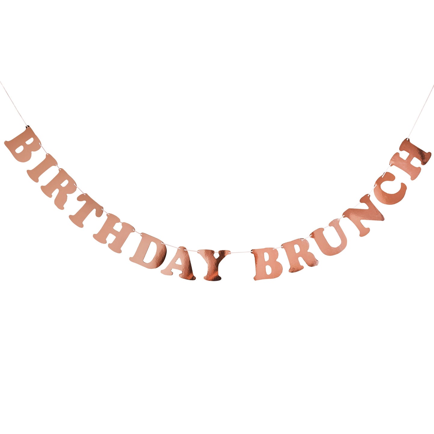 Rose Gold 'Birthday Brunch' Card Banner 2m