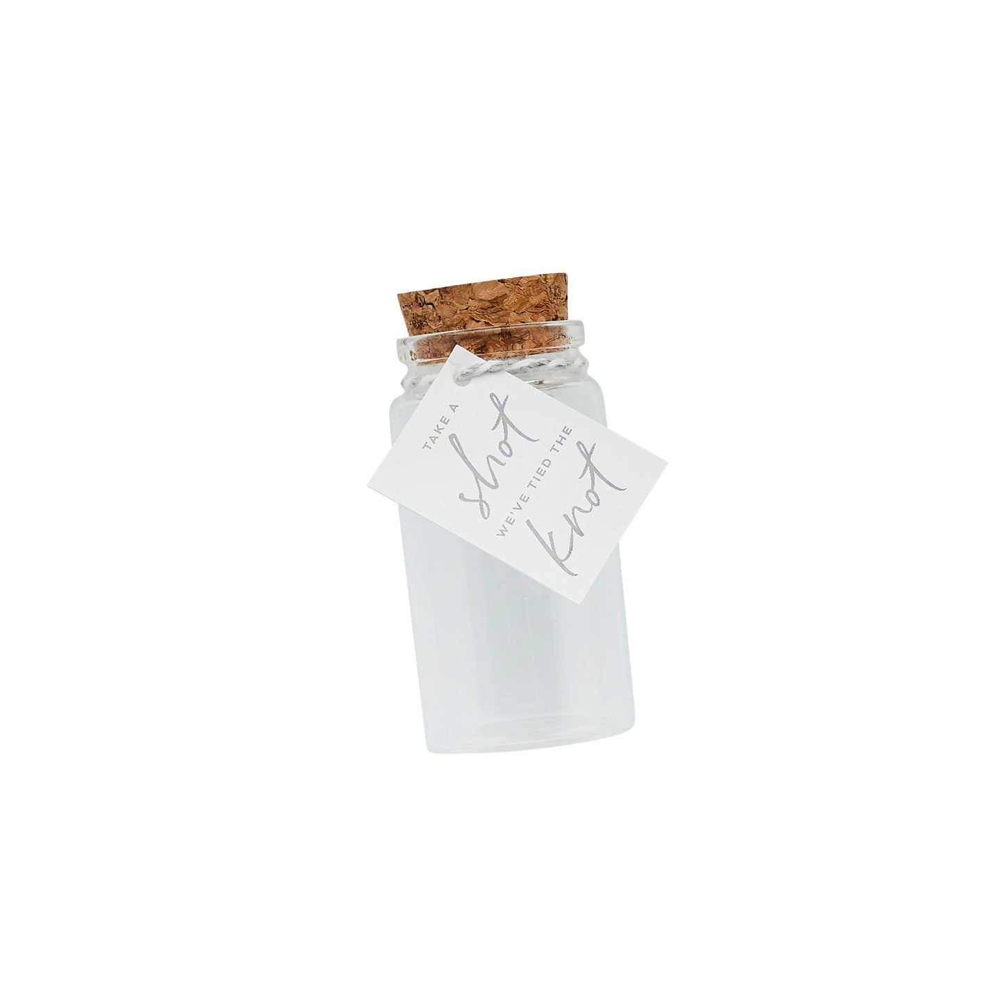 Mini Shot Glass Favours 'Take A Shot We've Tied The Knot' - Pack of 6