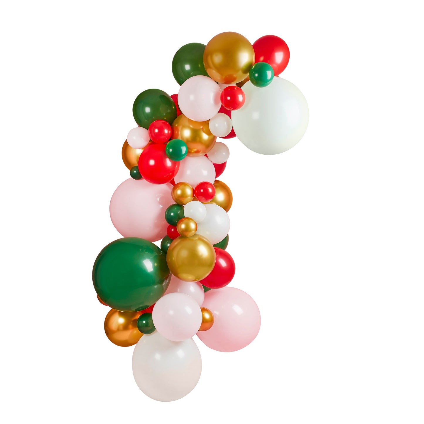 Pink, Red, Green & Gold Balloon Arch Kit - Pack of 64