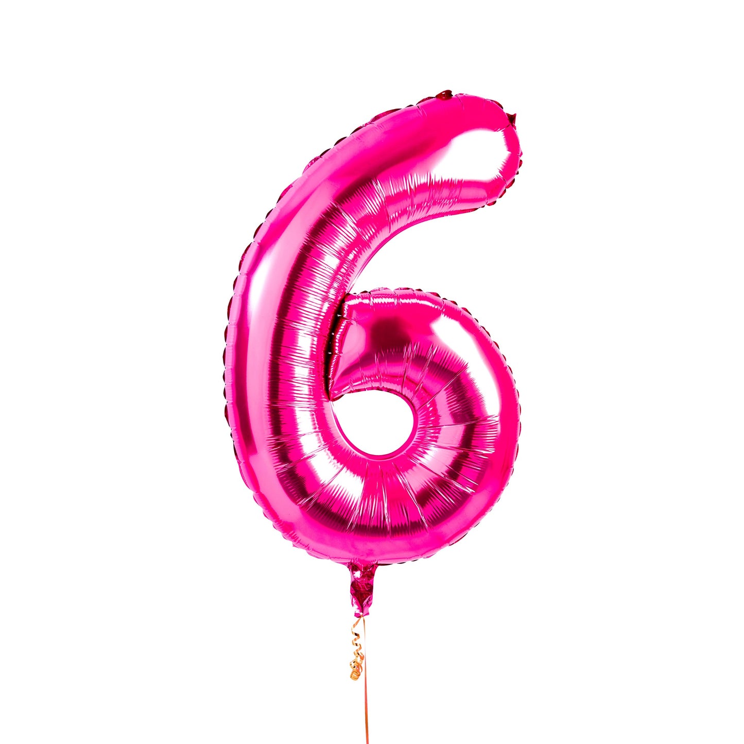 Hot Pink Number '6' Foil 34" Balloon