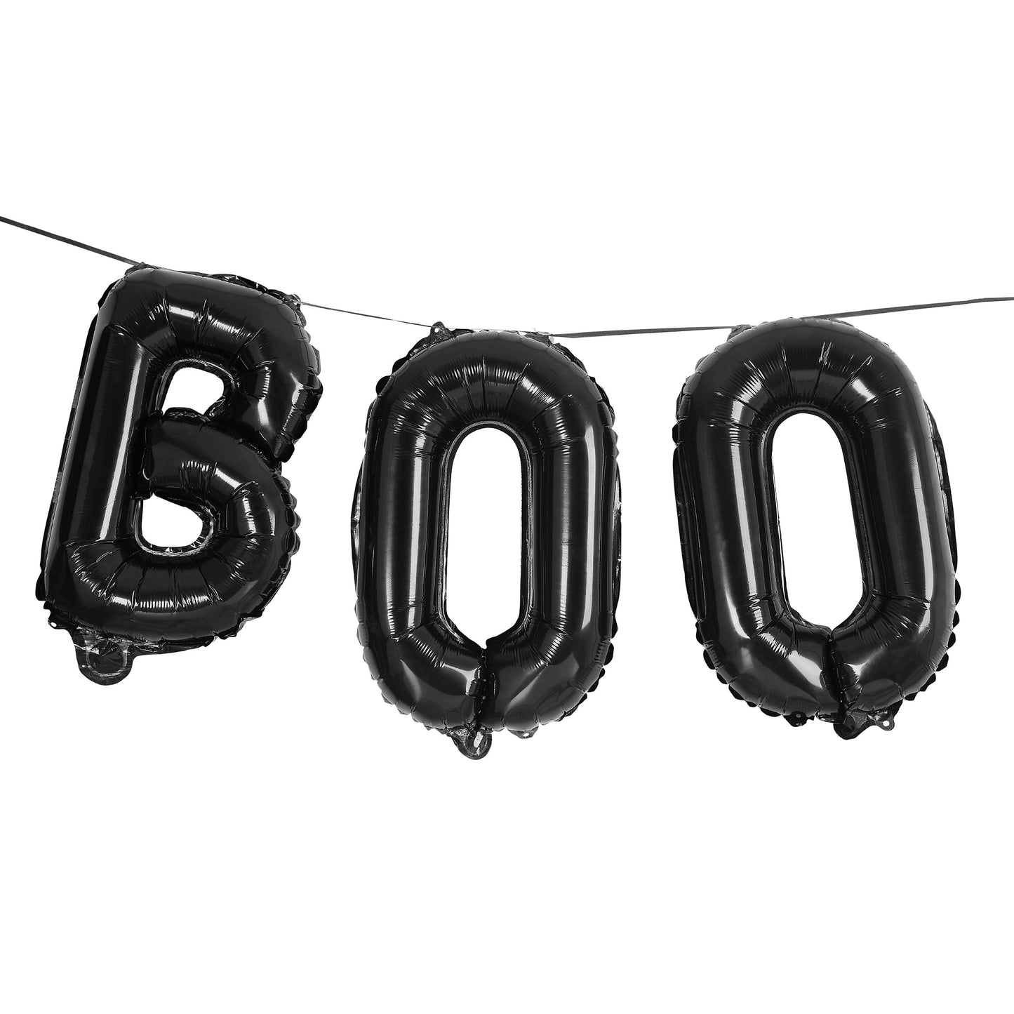 Black 'Boo' 16" Foil Balloon Garland