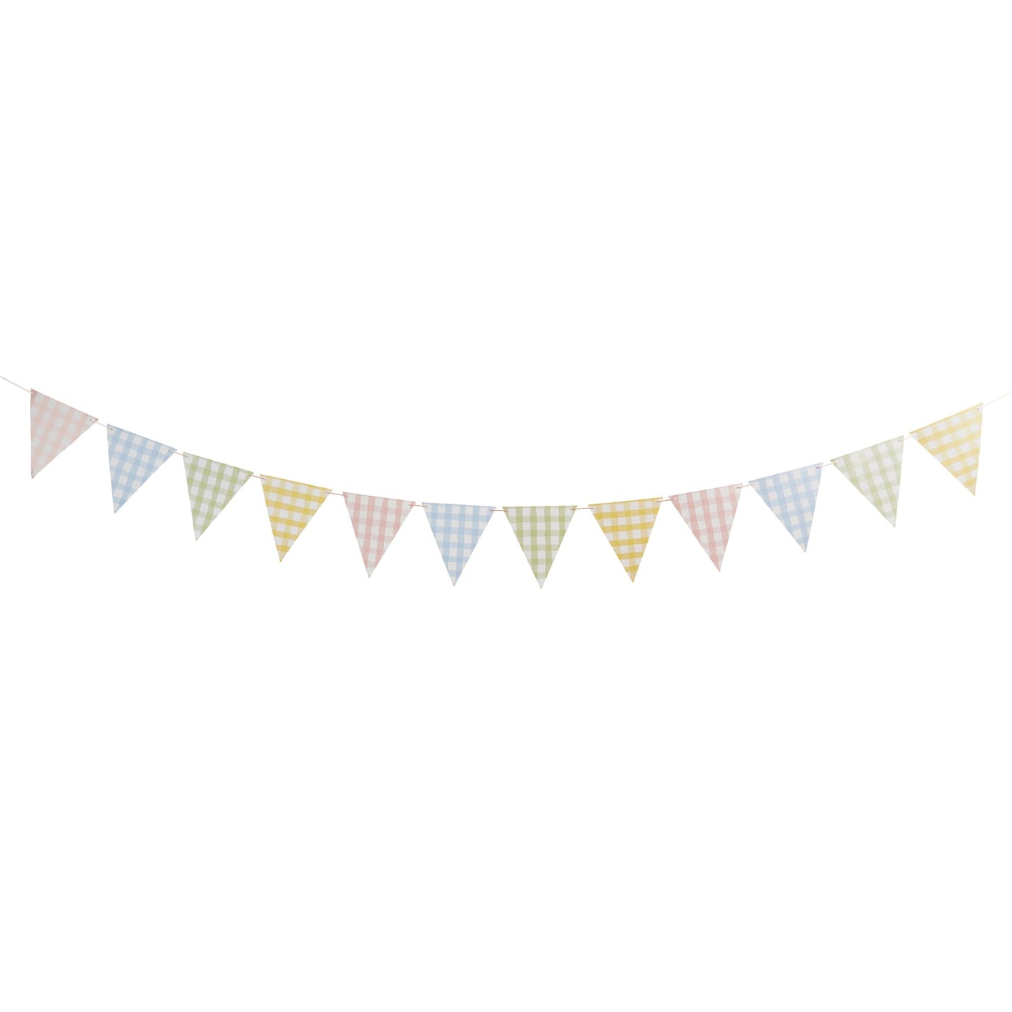 Gingham Paper Card Bunting 2.5m