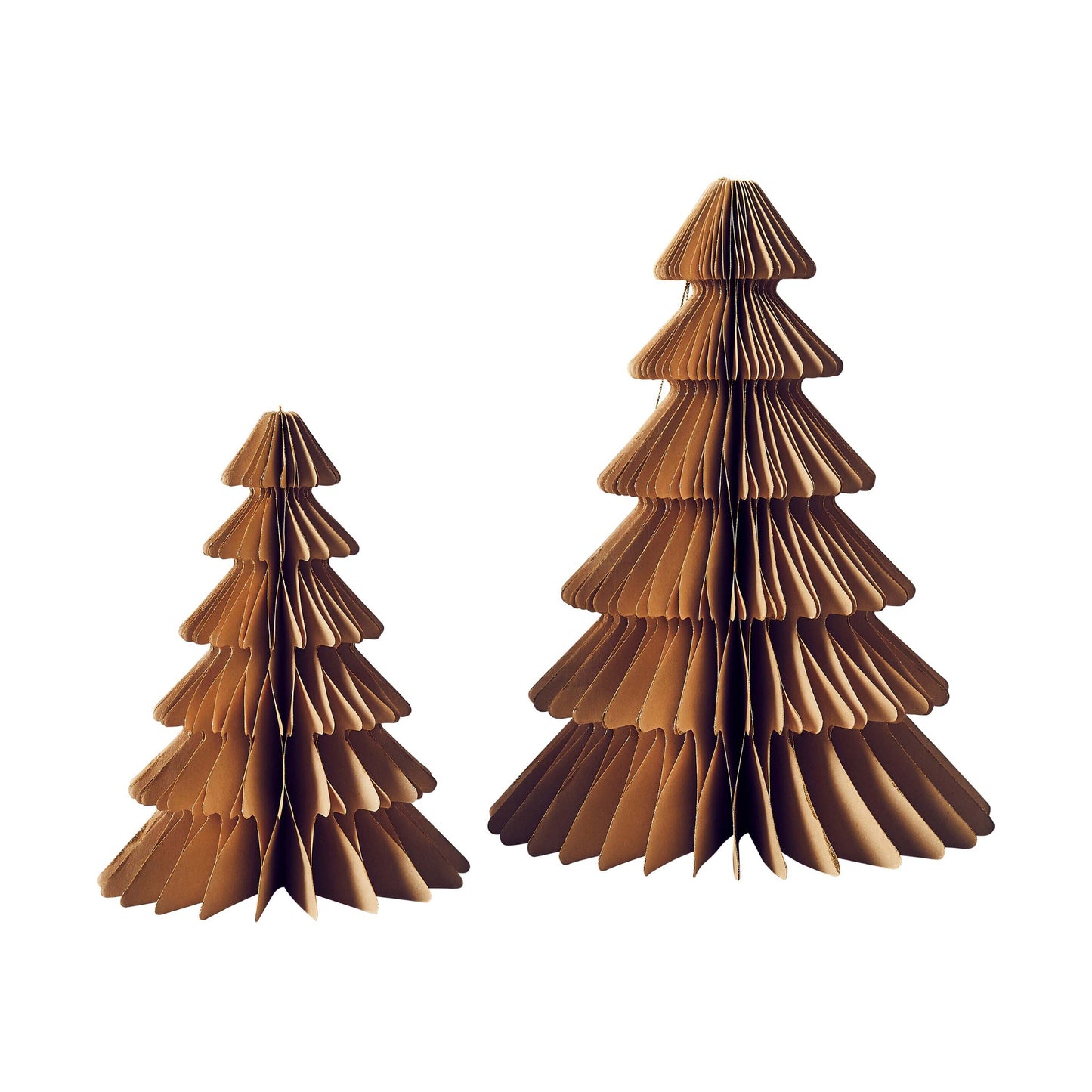 Christmas Tree Glitter Edge Honeycomb - Pack of 2