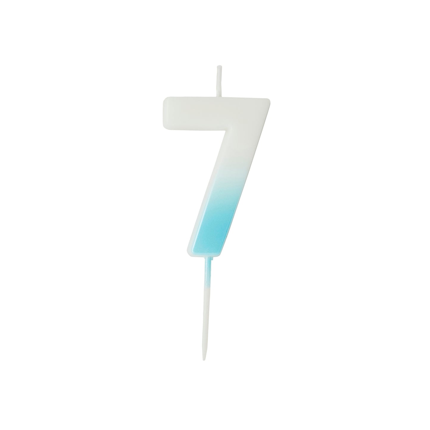 Blue Ombre Number '7' Candle
