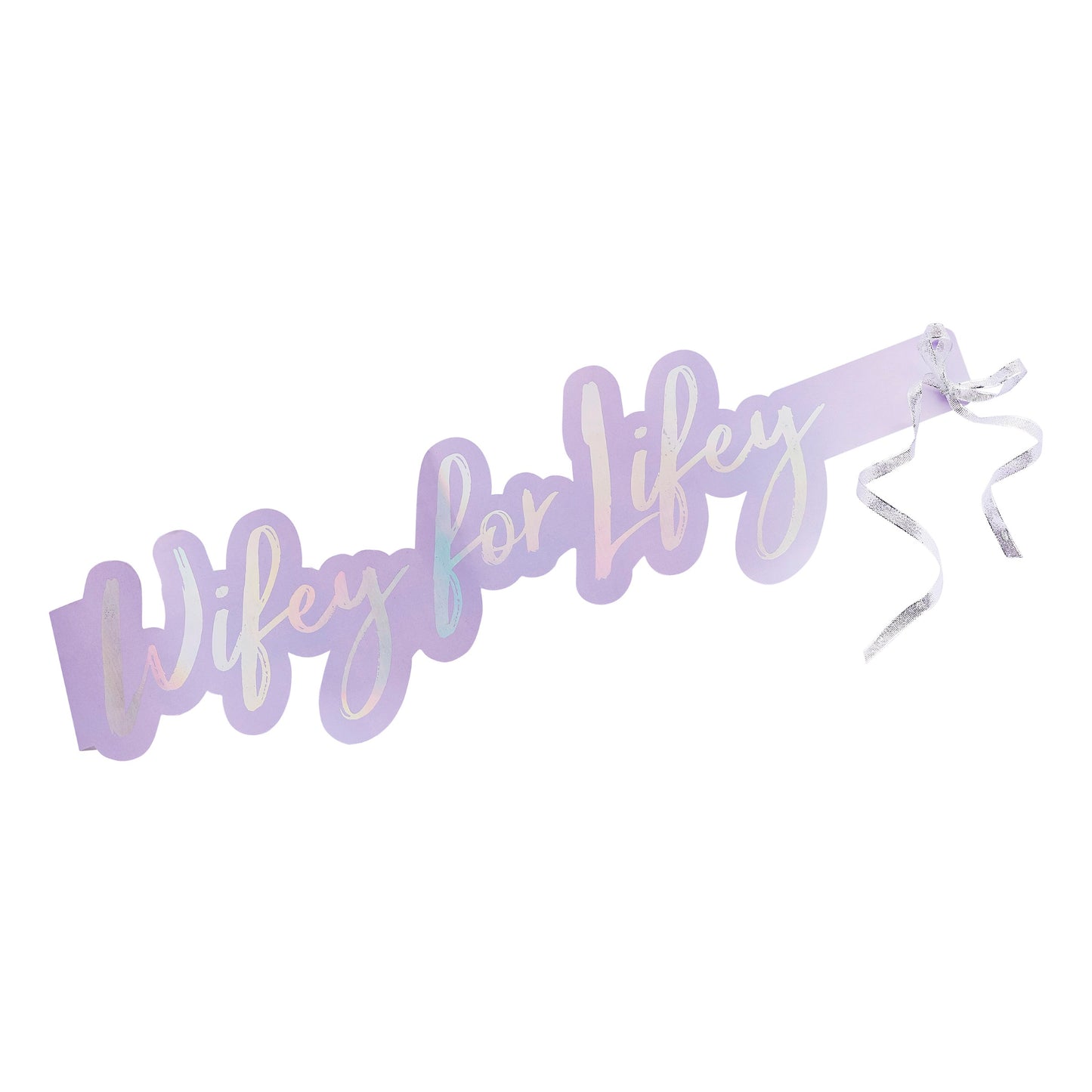 Purple 'Wifey For Lifey' Paper Sash - Pack of 1