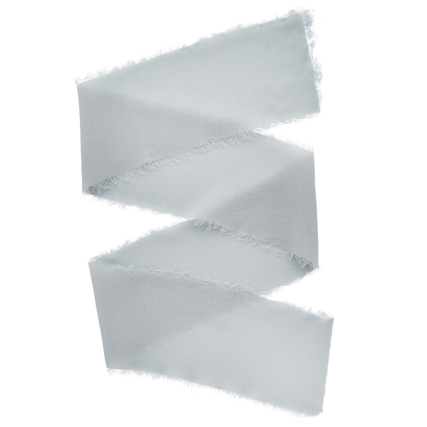 Grey Chiffon Crepe Frayed Ribbon - 50mm x 5m