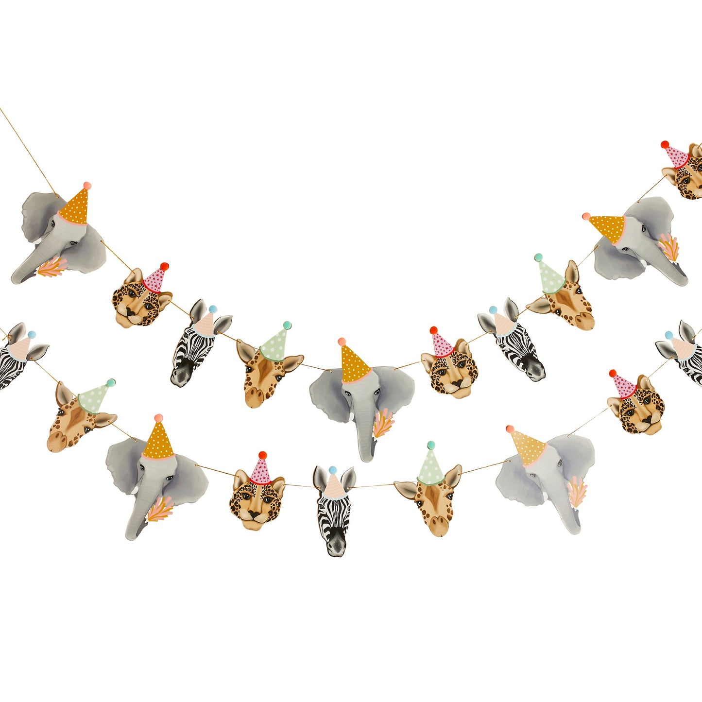 Party Animal Card Garland 2m