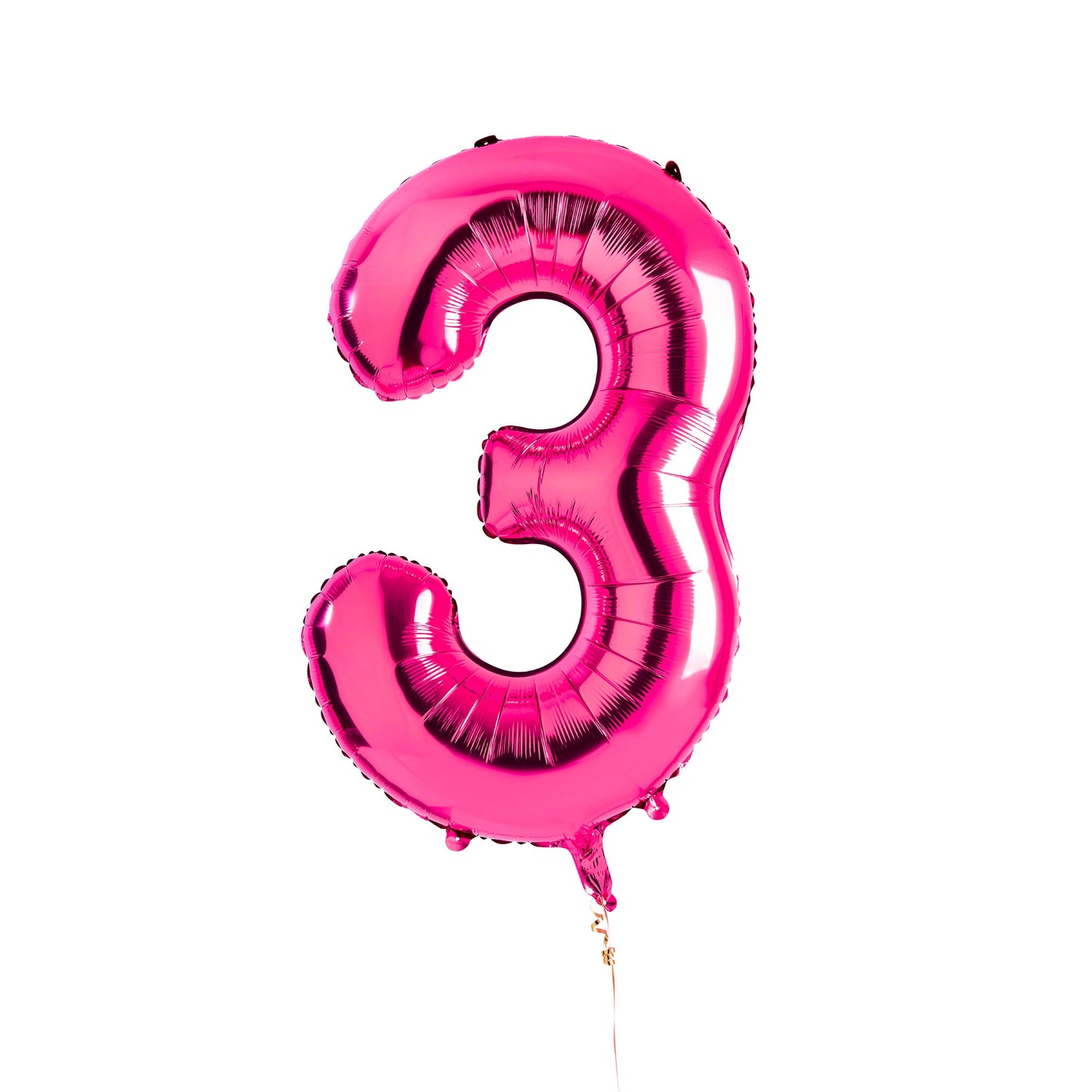 Hot Pink Number '3' Foil 34" Balloon
