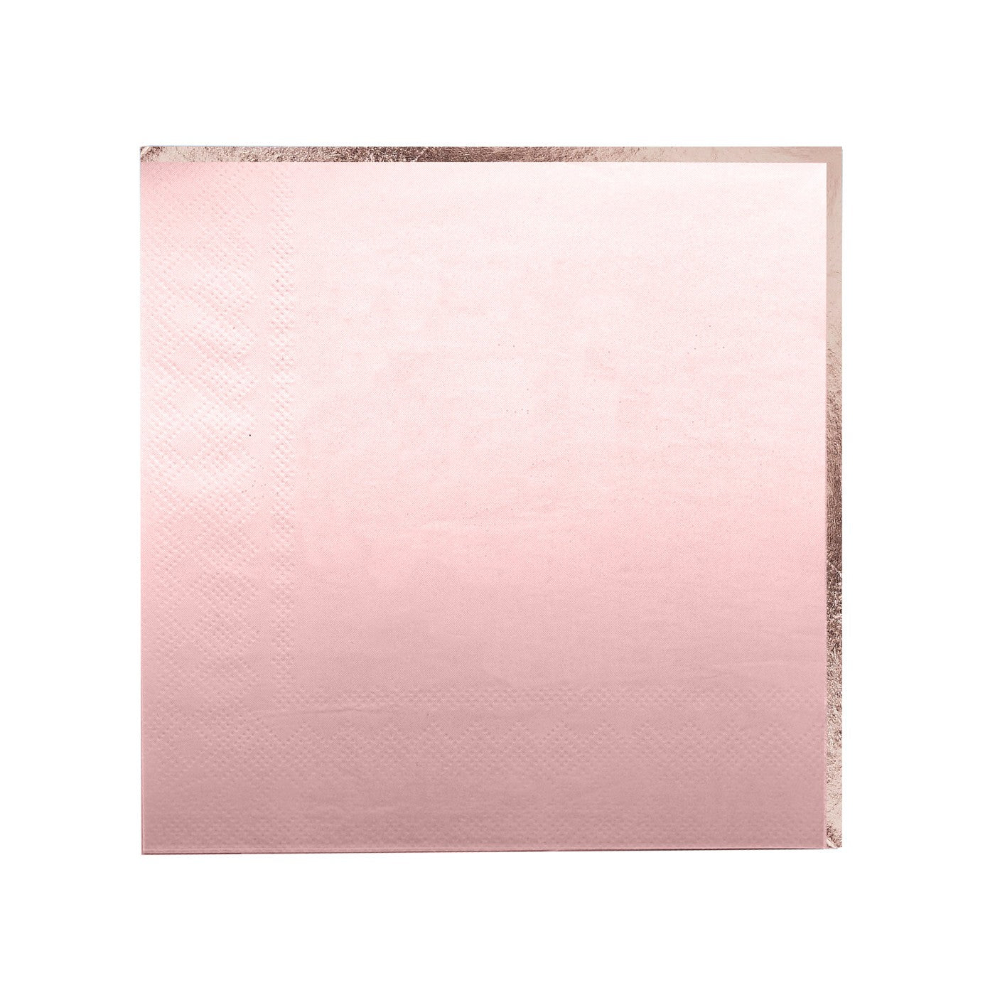 Rose Gold & Pink Ombre Paper Napkins - Pack of 16