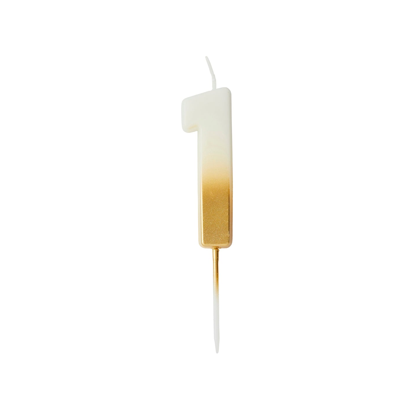 Gold Ombre Number '1' Candle