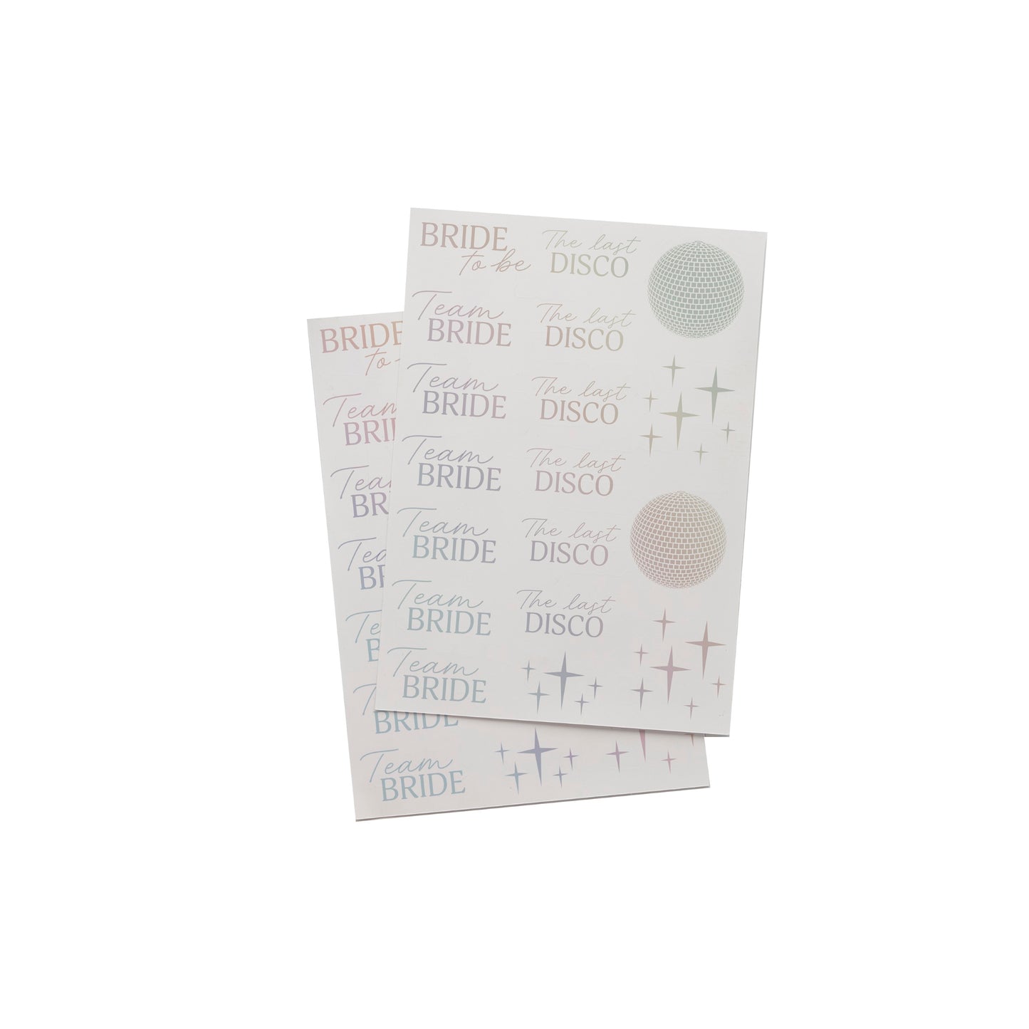 Disco Team Bride Stickers - Pack of 2