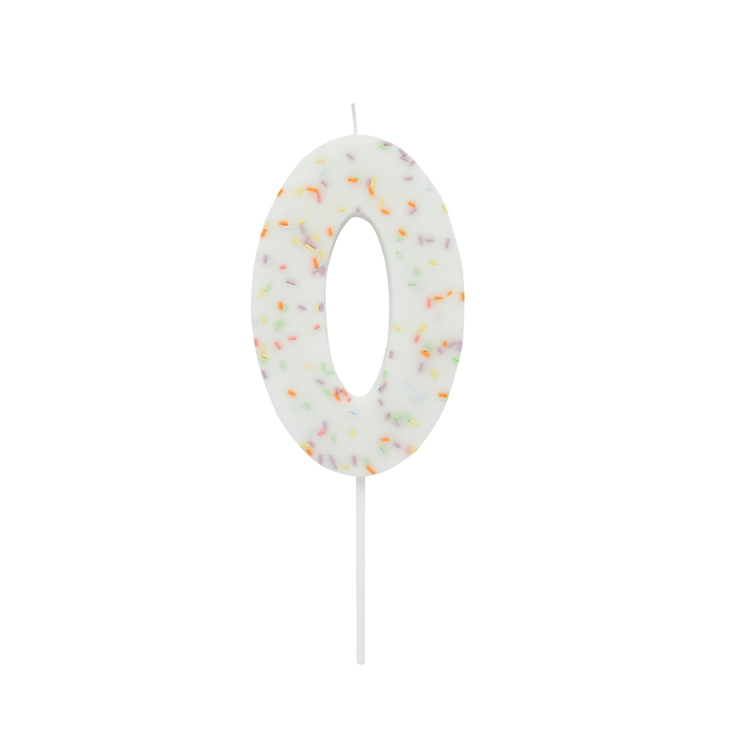 Giant Sprinkle Number '0' Candle